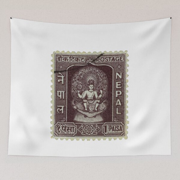 Item preview, Vintage Nepal Brown Postage Stamp designed and sold by red-amber65.