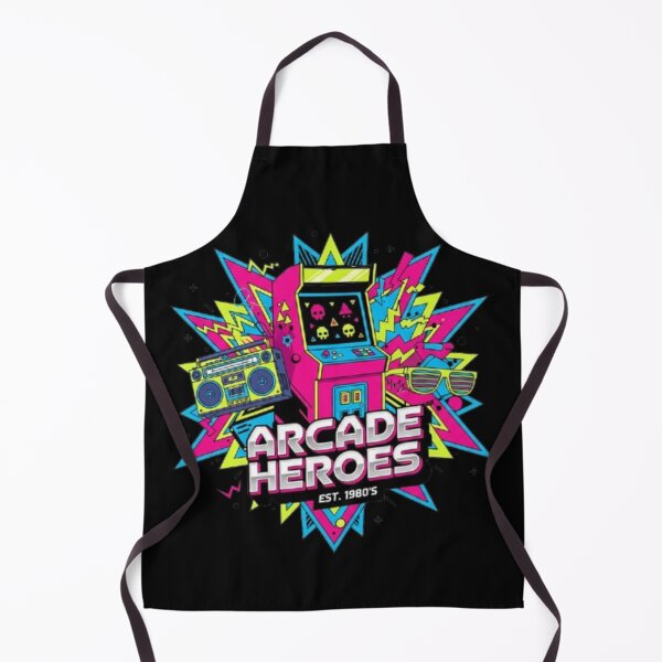 Item preview, Arcade Heroes – Neon Retro 80s Design designed and sold by Dogandesighn.