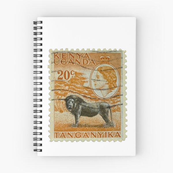 Item preview, Vintage Uganda Kenya Lion Orange Postage Stamp designed and sold by red-amber65.