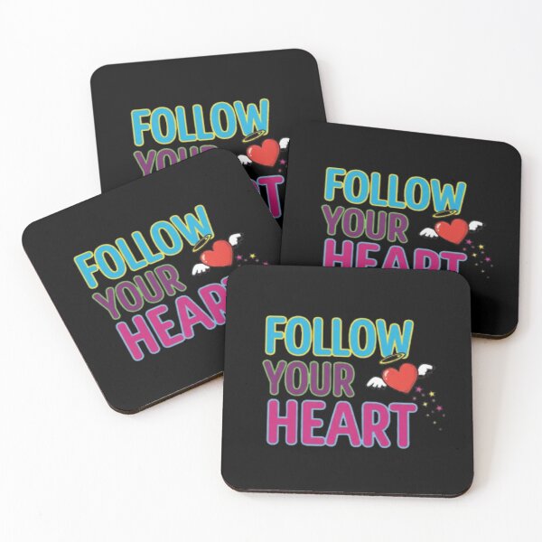 Item preview, Follow Your Heart – Colorful Motivational Design designed and sold by Dogandesighn.