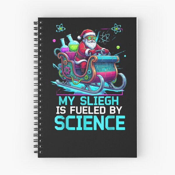 Item preview, Futuristic STEM Sleigh Christmas Tee - Glowing Science & Neon Santa designed and sold by ZyxDes.