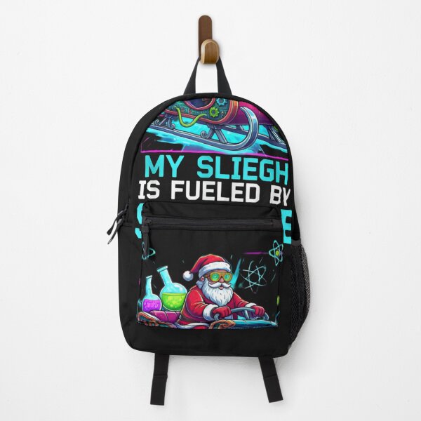 Item preview, Futuristic STEM Sleigh Christmas Tee - Glowing Science & Neon Santa designed and sold by ZyxDes.