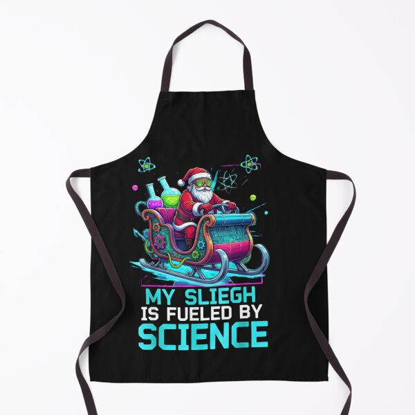 Item preview, Futuristic STEM Sleigh Christmas Tee - Glowing Science & Neon Santa designed and sold by ZyxDes.