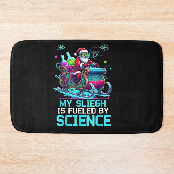 Item preview, Futuristic STEM Sleigh Christmas Tee - Glowing Science & Neon Santa designed and sold by ZyxDes.
