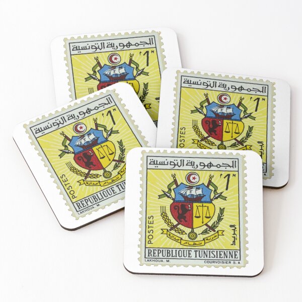 Item preview, Vintage Tunisia Shield Postage Stamp designed and sold by red-amber65.