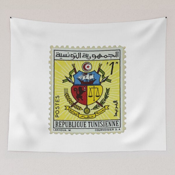Item preview, Vintage Tunisia Shield Postage Stamp designed and sold by red-amber65.