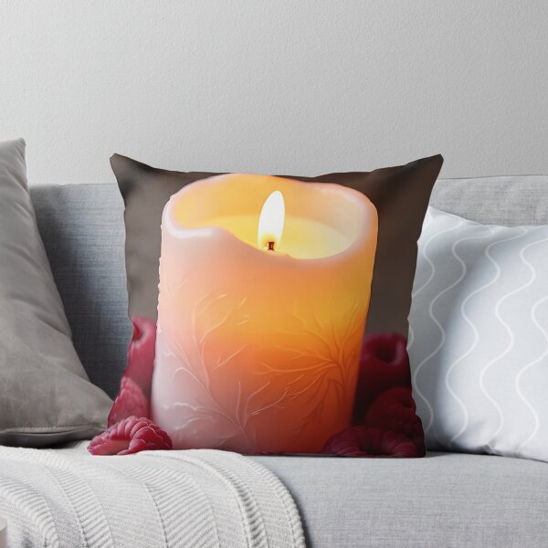 Item preview, Candle and raspberries: A warm play of light for the senses designed and sold by Mianku | Für das Leben.