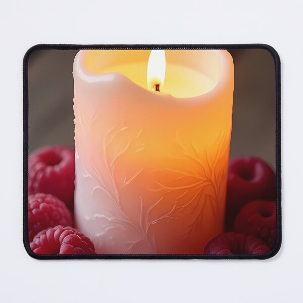 Item preview, Candle and raspberries: A warm play of light for the senses designed and sold by Mianku | Für das Leben.