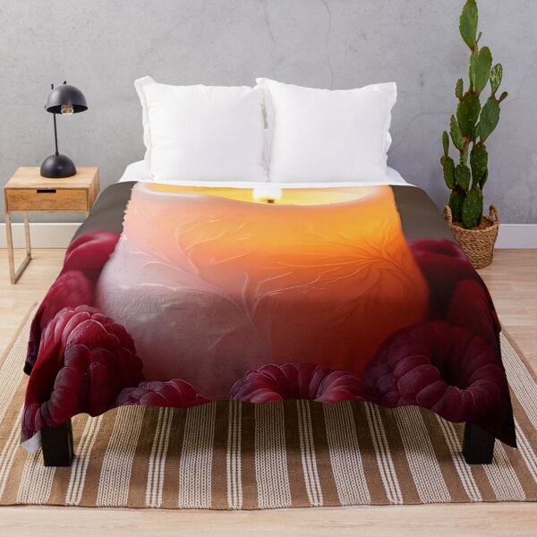 Item preview, Candle and raspberries: A warm play of light for the senses designed and sold by Mianku | Für das Leben.