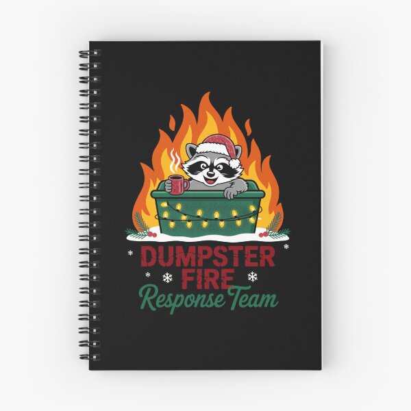 Item preview, Dumpster Fire Response Team Funny Christmas Raccoon designed and sold by FreshVibe Prints.
