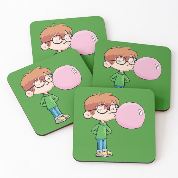 Item preview, boy with glasses blowing a bubble gum balloon designed and sold by duxpavlic.