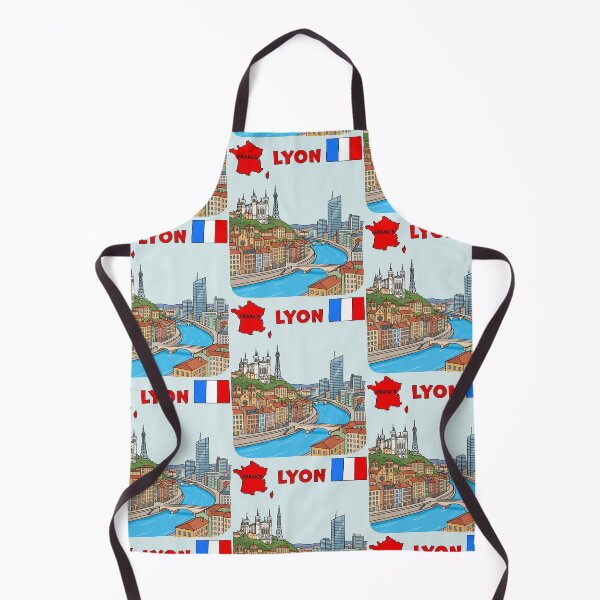Item preview, Lyon France Colorful Cityscape, Artistic Travel Illustration designed and sold by mashmosh.
