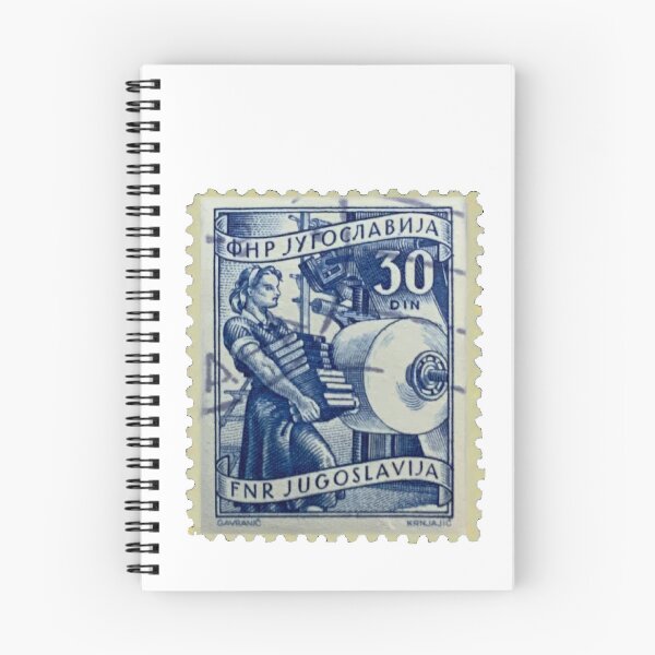 Item preview, Vintage Yugoslavia Workers Blue Postage Stamp designed and sold by red-amber65.