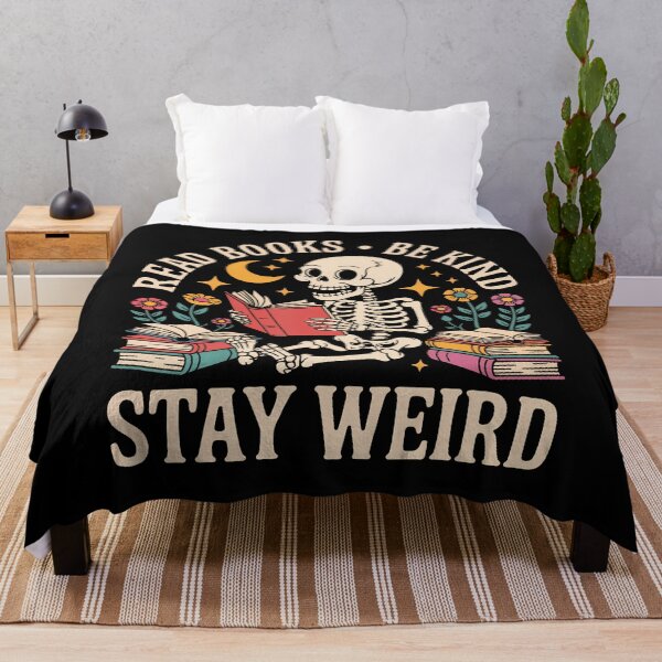 Item preview, Read Books Be Kind Stay Weird Skeleton Reading Funny Book designed and sold by JuneLisa1.