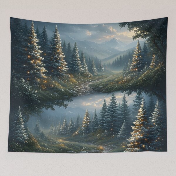 Item preview, A dreamy forest path with bright fir trees designed and sold by Mianku | Für das Leben.
