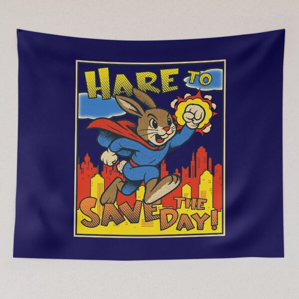 Item preview, Hare to Save the Day Hero Bunny Rabbit Comic Cover designed and sold by CRHPOD20.