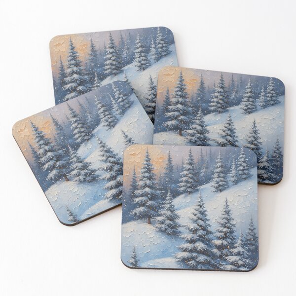 Item preview, Winter landscape with snow-covered trees in the sunlight designed and sold by Mianku | Für das Leben.