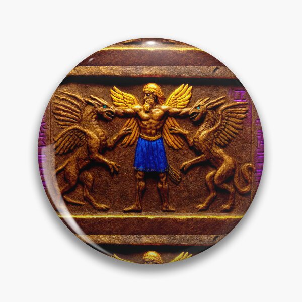 Item preview, Ninurta Battles Winged Beasts, Winged Warrior, Ancient Mesopotamian Relief Art, Fine Art designed and sold by PaparazziAnunnaki.