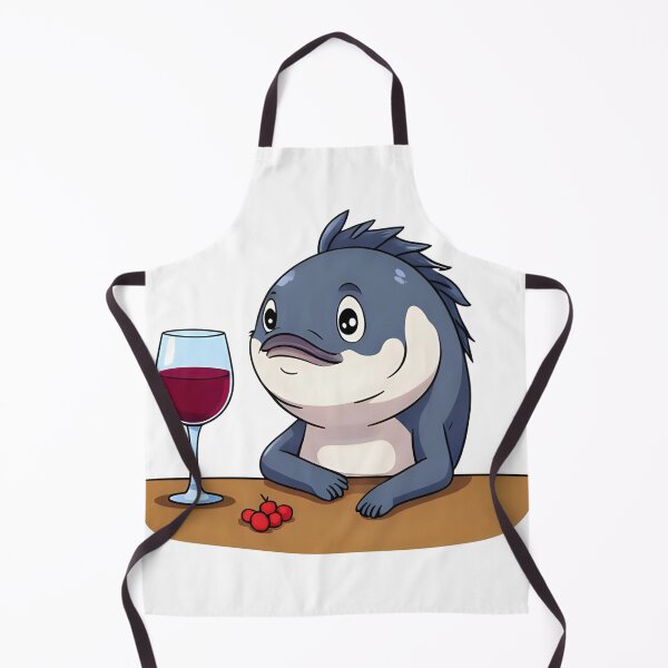 Item preview, Fish in a Bar with a Cup of Red Wine Fish Drinking Wine designed and sold by bestggraphico.