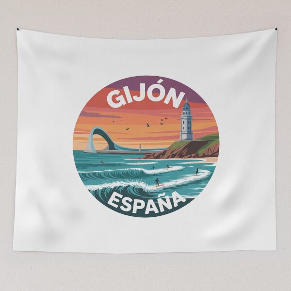 Item preview, Gijón España – Sunset Surf Coastal designed and sold by CircinusStore.