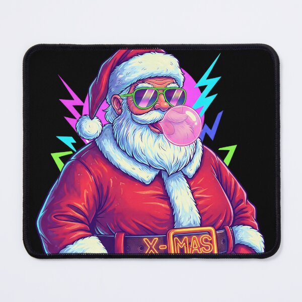 Item preview, Neon Retro Santa Bubblegum | Cool Christmas Art designed and sold by SoulenCify.