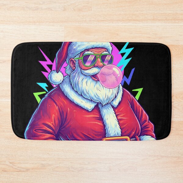 Item preview, Neon Retro Santa Bubblegum | Cool Christmas Art designed and sold by SoulenCify.