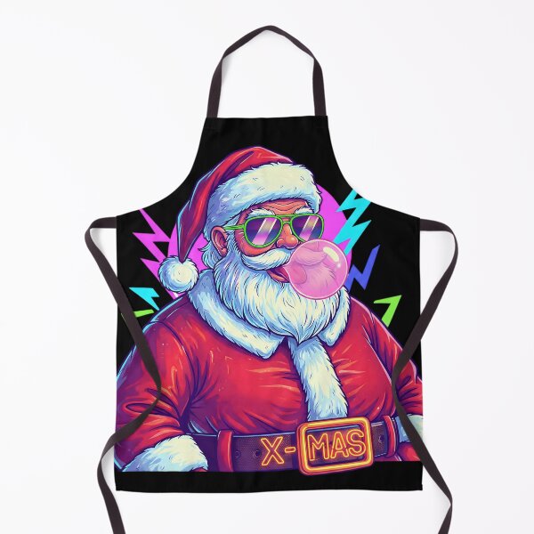 Item preview, Neon Retro Santa Bubblegum | Cool Christmas Art designed and sold by SoulenCify.