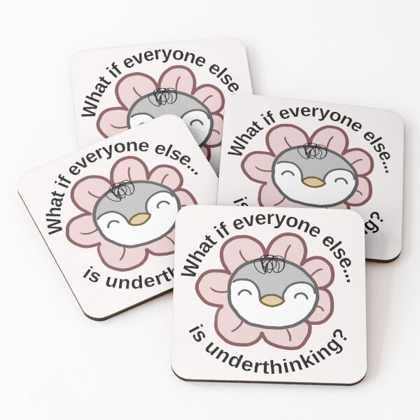 Item preview, Overthinking penguin: "What if everyone else is underthinking" | anxiety/ ocd. mental health designed and sold by NeurodiverseTea.