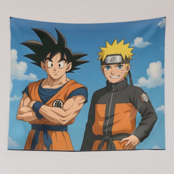 Aperçu de l'œuvre Goku et Naruto — Héros de l'espoir créée et vendue par OuroToon.