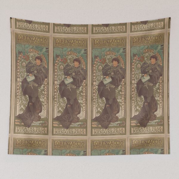 Item preview, Alphonse Mucha poster for Sarah Bernhardt in Lorenzaccio designed and sold by Matthew Kinnersly.