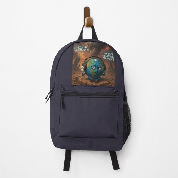 Item preview, Earth Ignoring the Earthquake – Sad Planet with Headphones Artwork” designed and sold by Graphic Grove.