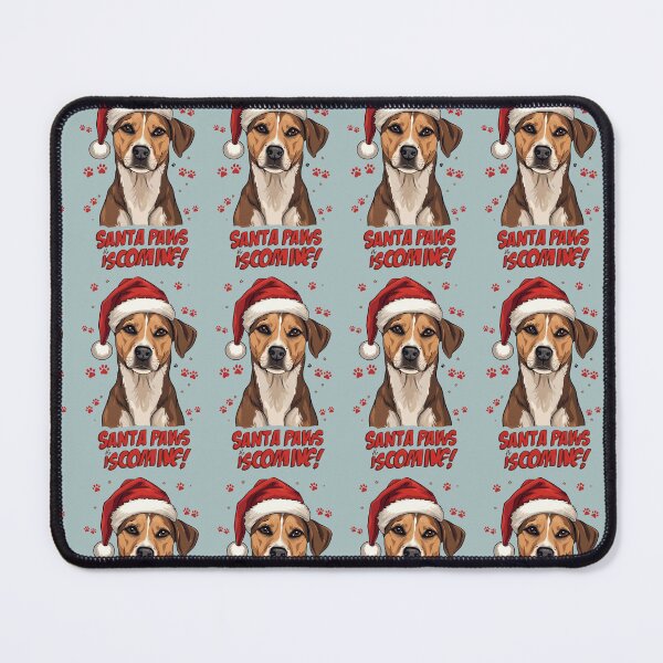 Item preview, Santa Paws Is Coming – Cute Winking Dog Christmas Cartoon Design designed and sold by mndesignworx.