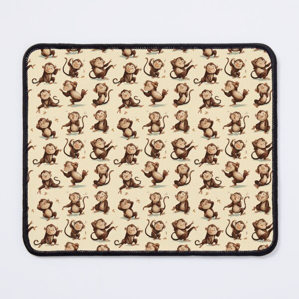 Item preview, Playful Monkey Pattern: Cute Cartoon Primate Repeat Design designed and sold by casualnature.