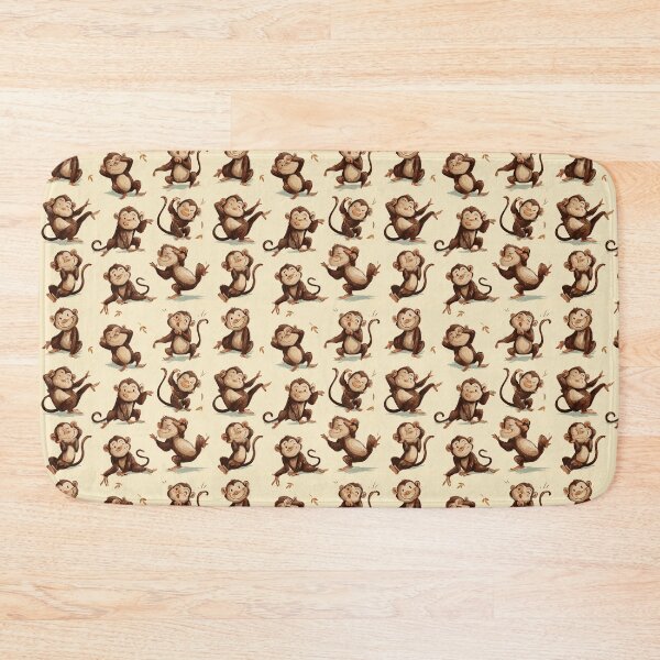 Item preview, Playful Monkey Pattern: Cute Cartoon Primate Repeat Design designed and sold by casualnature.