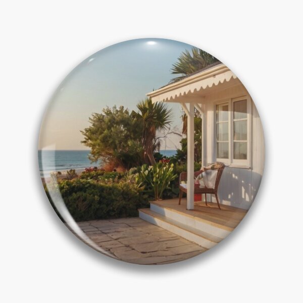 Item preview, Bright White Garden Cottage Facing the Sea designed and sold by BlareBlare.