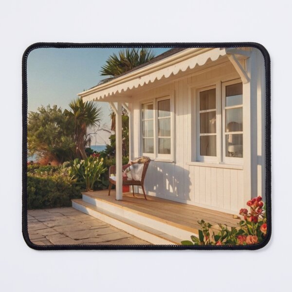 Item preview, Bright White Garden Cottage Facing the Sea designed and sold by BlareBlare.