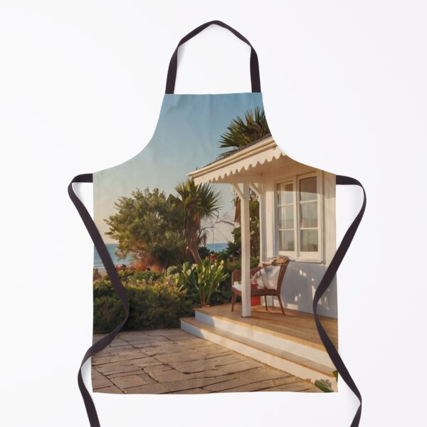 Item preview, Bright White Garden Cottage Facing the Sea designed and sold by BlareBlare.