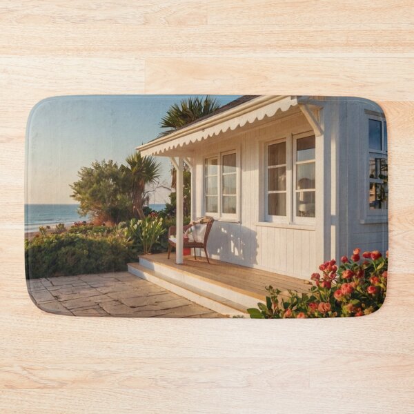 Item preview, Bright White Garden Cottage Facing the Sea designed and sold by BlareBlare.