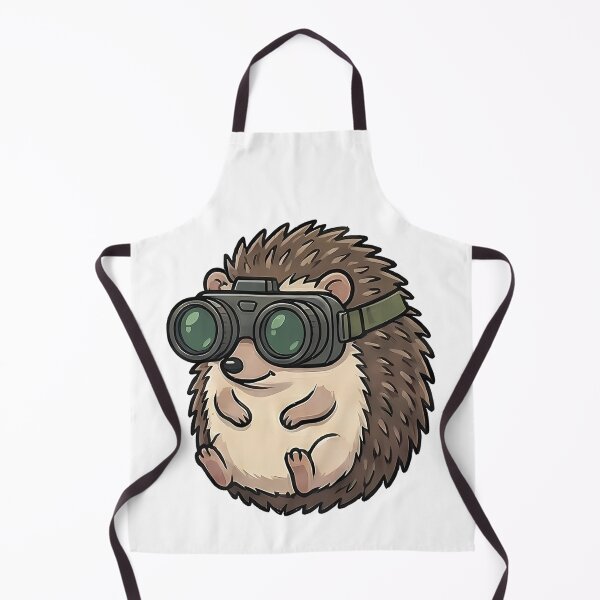 Item preview, Curious Hedgehog with Binoculars Wildlife Observer designed and sold by k3rstman1.