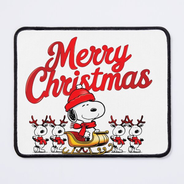 Item preview, Merry Christmas, adorable cute snoopy in santa hat with reindeer designed and sold by nicnacc.