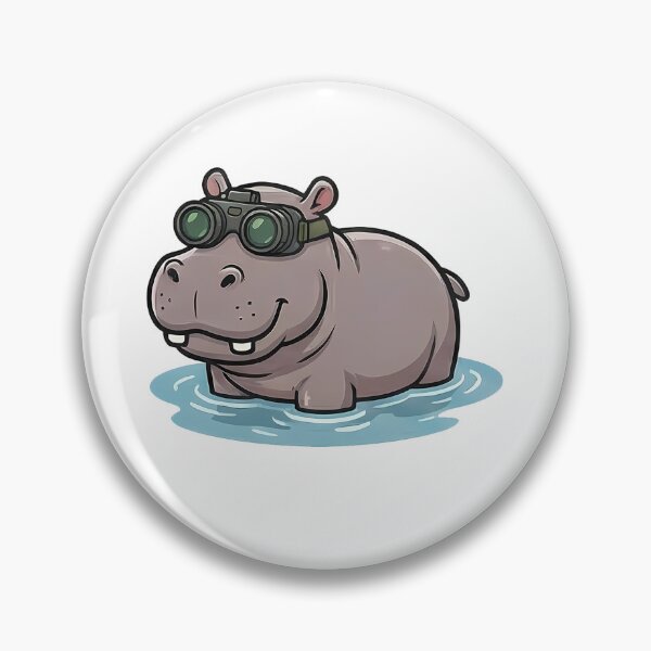 Item preview, Cute Hippo Explorer Binoculars Wildlife Safari designed and sold by k3rstman1.
