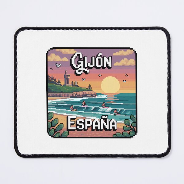 Item preview, Gijón España - Pixel Sunset Surf designed and sold by CircinusStore.