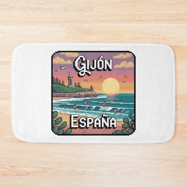 Item preview, Gijón España - Pixel Sunset Surf designed and sold by CircinusStore.