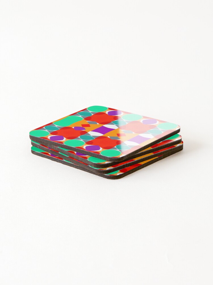 Thumbnail 4 of 5, Coasters (Set of 4), Abstract Colorful  designed and sold by GraphicsClub.