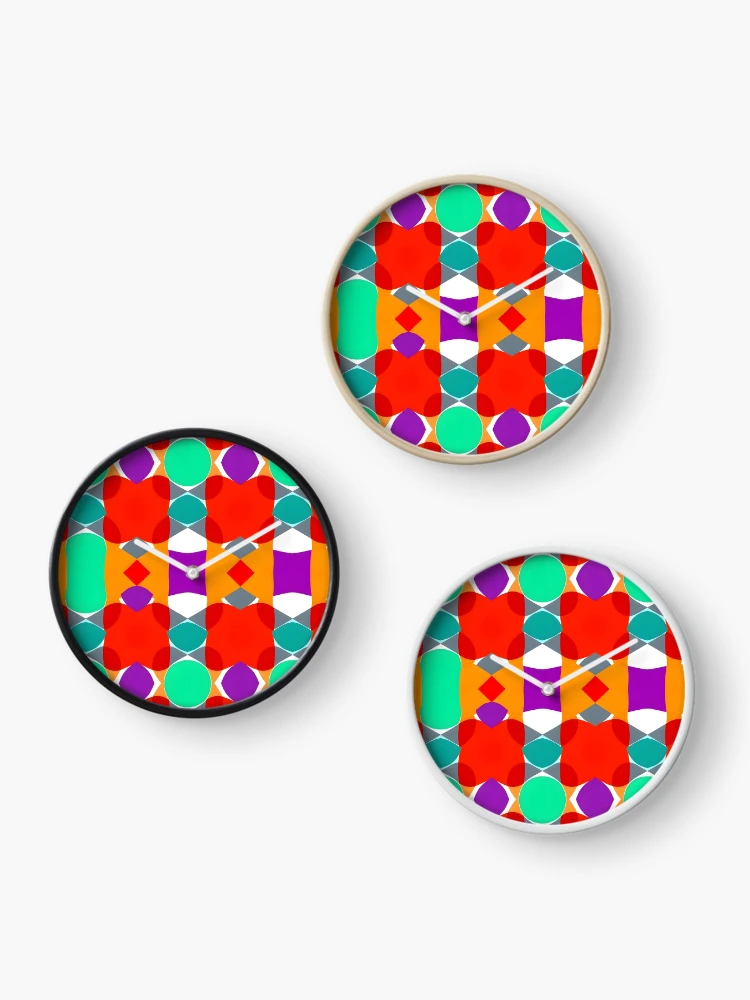 Thumbnail 3 of 4, Clock, Abstract Colorful designed and sold by GraphicsClub.