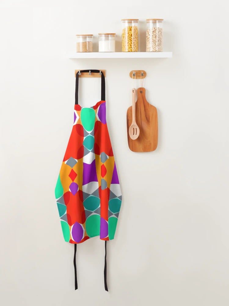 Thumbnail 4 of 6, Apron, Abstract Colorful designed and sold by GraphicsClub.