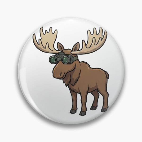 Item preview, Moose with Binoculars Wildlife Explorer designed and sold by k3rstman1.