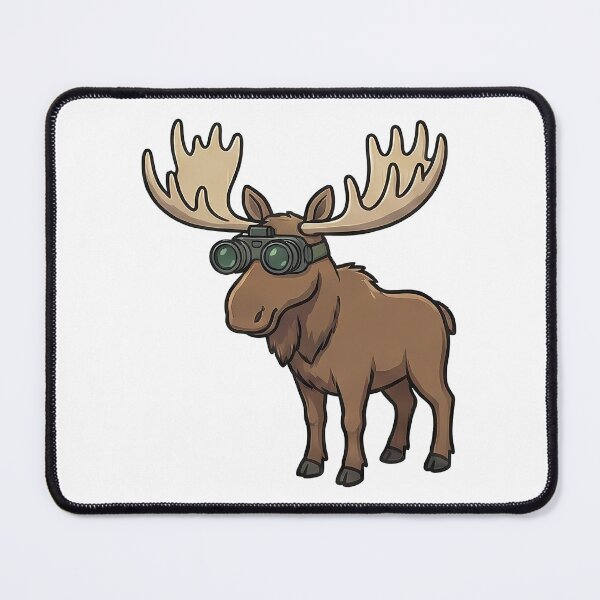 Item preview, Moose with Binoculars Wildlife Explorer designed and sold by k3rstman1.