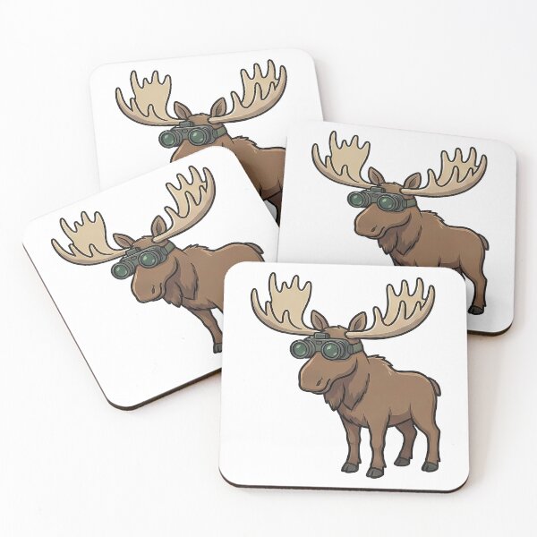Item preview, Moose with Binoculars Wildlife Explorer designed and sold by k3rstman1.