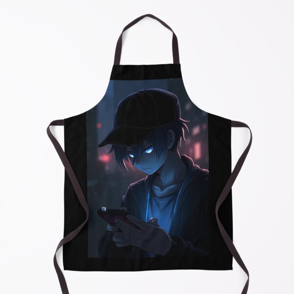 Item preview, Dark Anime Boy With Aura On Phone designed and sold by OhmAuraArt.
